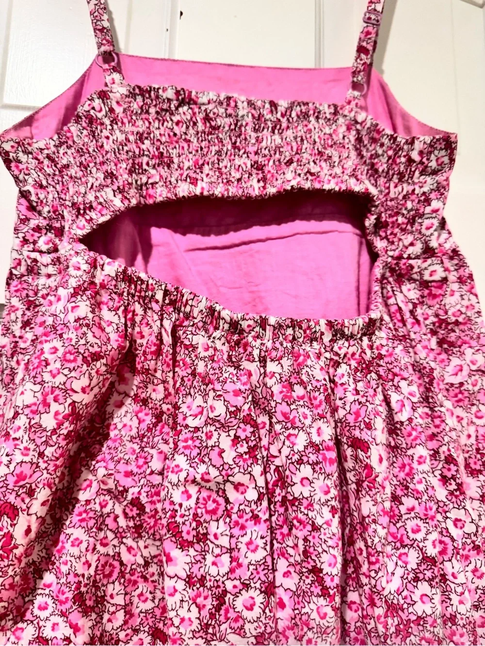 Gap Girls Pink Floral Sundress - Lightweight Strappy Dress